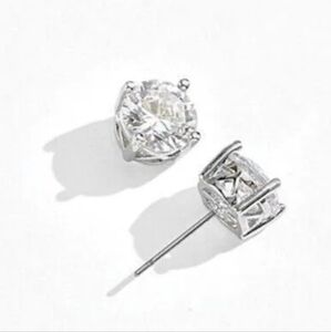 Silver Clear Impression Earrings